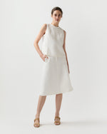 Load image into Gallery viewer, Mimi Top in White Linen Hopsack
