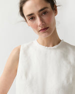 Load image into Gallery viewer, Mimi Top in White Linen Hopsack
