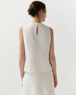 Load image into Gallery viewer, Mimi Top in White Linen Hopsack
