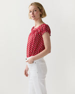 Load image into Gallery viewer, Bridget Top in Red Provençal Rustic Poplin
