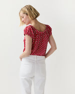 Load image into Gallery viewer, Bridget Top in Red Provençal Rustic Poplin
