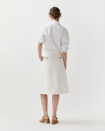 Load image into Gallery viewer, Connelly Skirt in White Linen Hopsack

