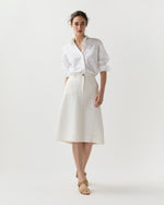Load image into Gallery viewer, Connelly Skirt in White Linen Hopsack

