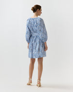 Load image into Gallery viewer, Genevieve Dress in Blue Stripe And Bow Liberty Fabric
