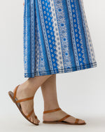 Load image into Gallery viewer, Josie Dress in Blue Gordes Rayure Provençal Rustic Poplin
