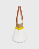Load image into Gallery viewer, Kiondo Shopper Basket in Top Yellow Stripe

