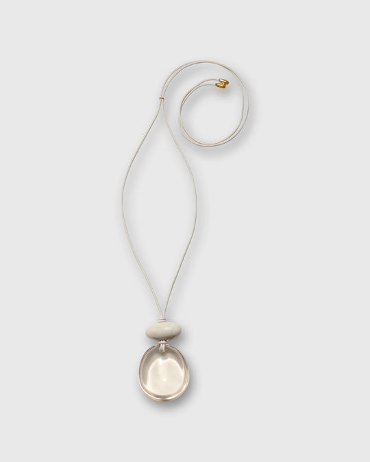 Lune Cord Necklace in White