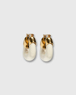 Load image into Gallery viewer, Mini Organic Hoop Earrings in Alabaster
