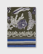 Load image into Gallery viewer, Neptune Square Scarf in Khaki Cotton Silk

