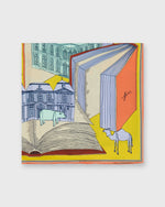 Load image into Gallery viewer, Museum Square Scarf in Yellow Silk
