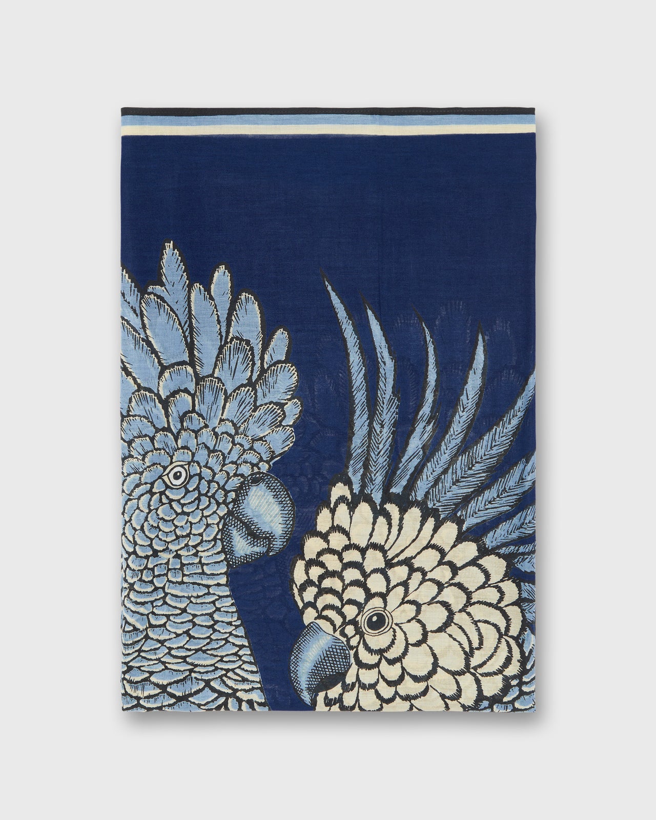 Caracat Scarf in Blue Cotton