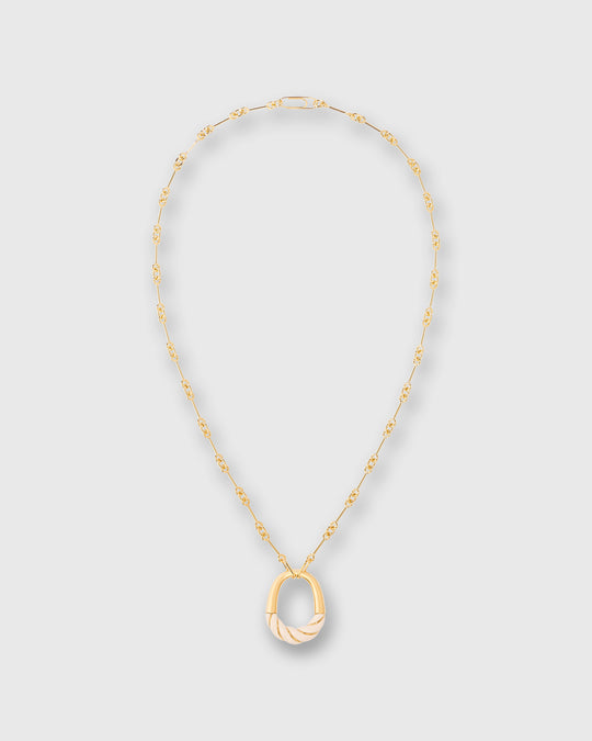 Diana Long Necklace in Ivory Colored Bakelite