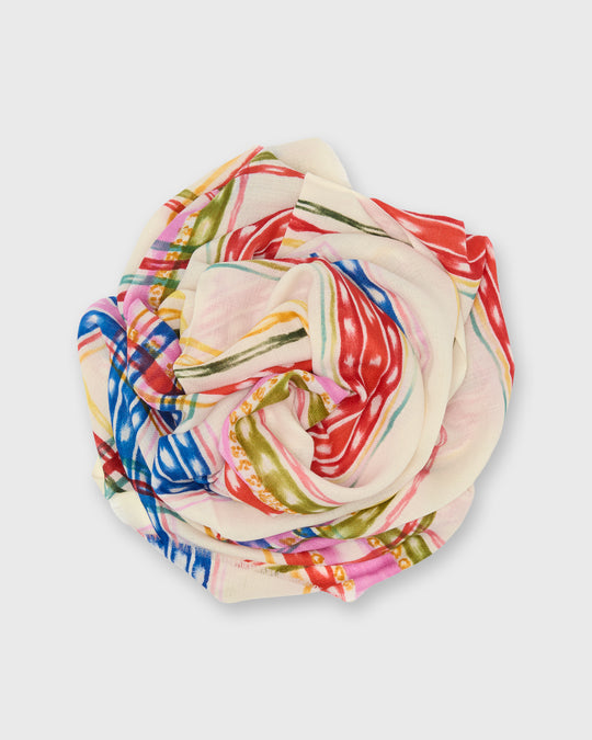 Tutti Frutti Tartan Scarf in Ivory Combo