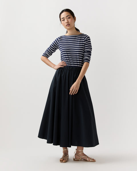 Midi Skirt in Navy | Shop Ann Mashburn