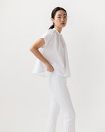 Load image into Gallery viewer, Tie-Neck Shirt in White
