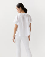 Load image into Gallery viewer, Tie-Neck Shirt in White
