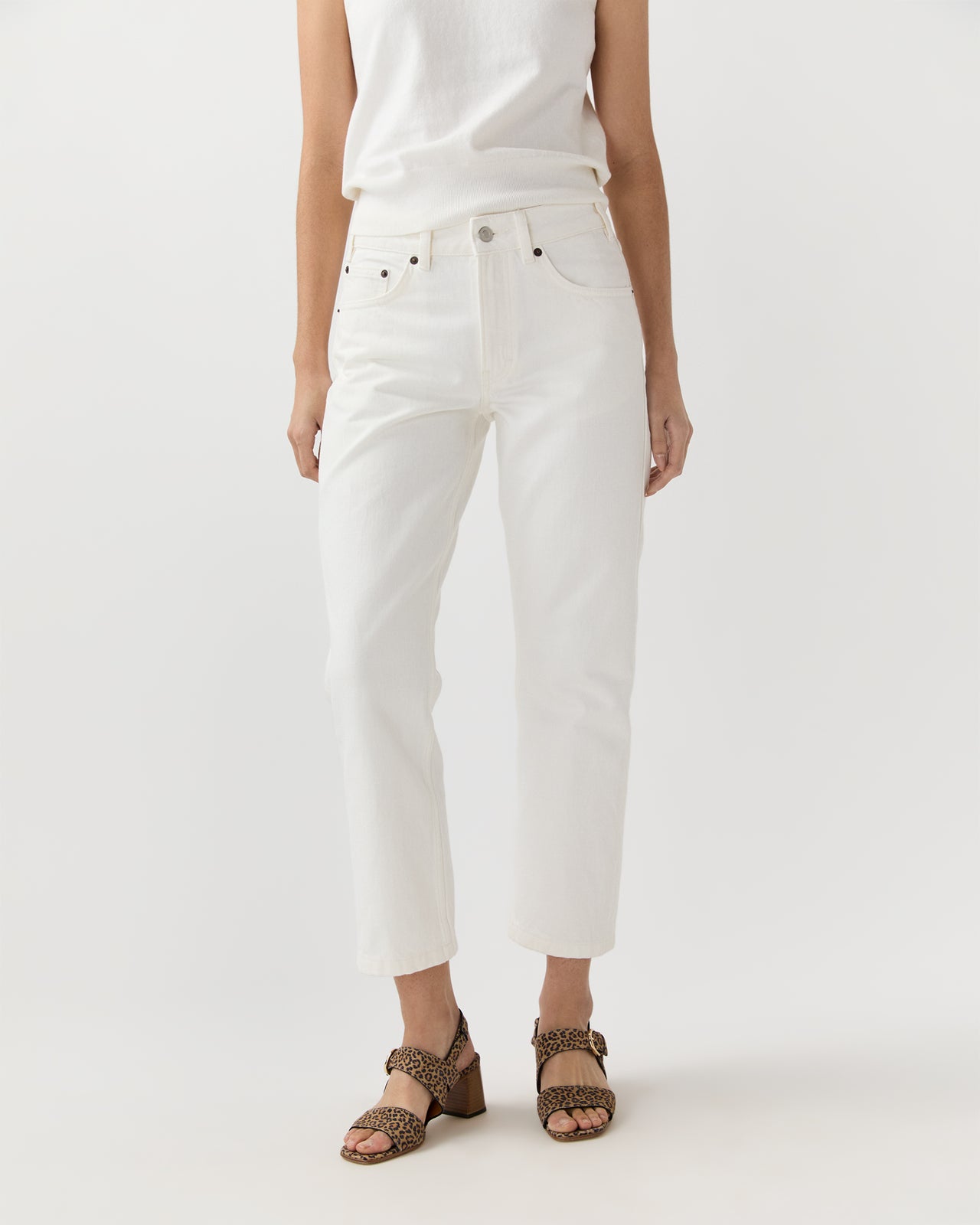 Sisli Cropped Jean in Natural White