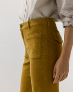 Load image into Gallery viewer, Camille Patch-Pocket Jean in Golden Rod Stretch Corduroy
