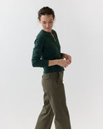 Load image into Gallery viewer, Rosie Cardigan in Green/Blue Leopard Cotton/Silk
