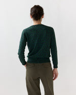 Load image into Gallery viewer, Rosie Cardigan in Green/Blue Leopard Cotton/Silk

