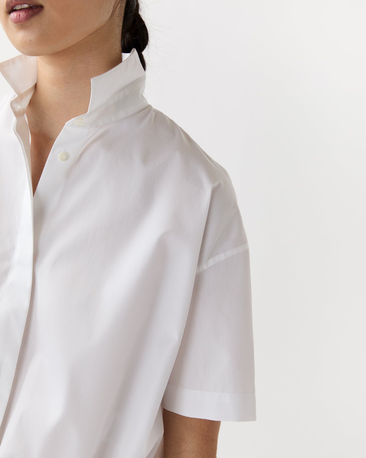 Tie-Waist Shirt in White