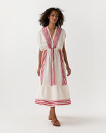 Load image into Gallery viewer, Leila Plunge Dress in Eshe Red
