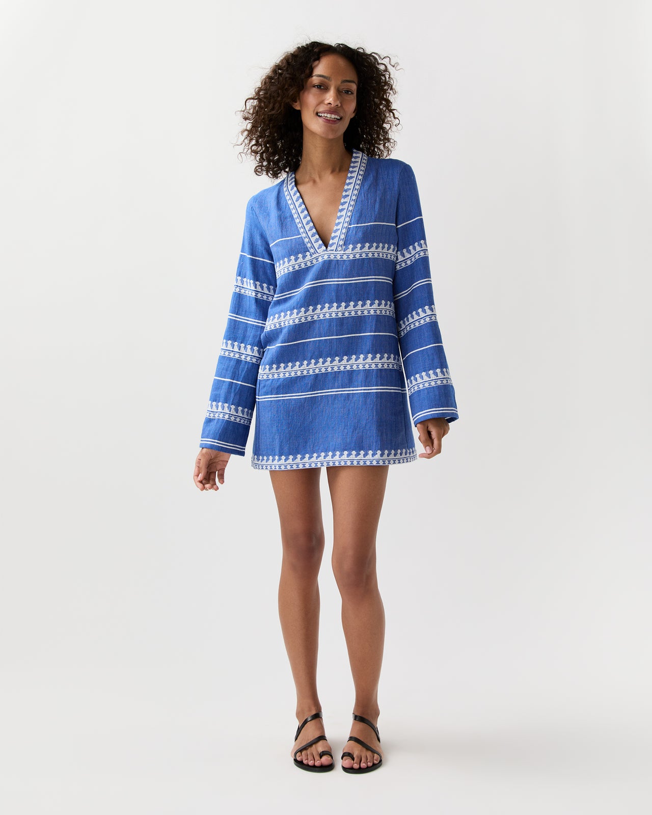 Raey Column Dress in Tebibi Blue