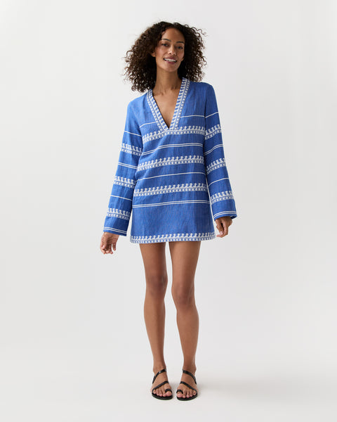 Raey Column Dress in Tebibi Blue | Shop Ann Mashburn