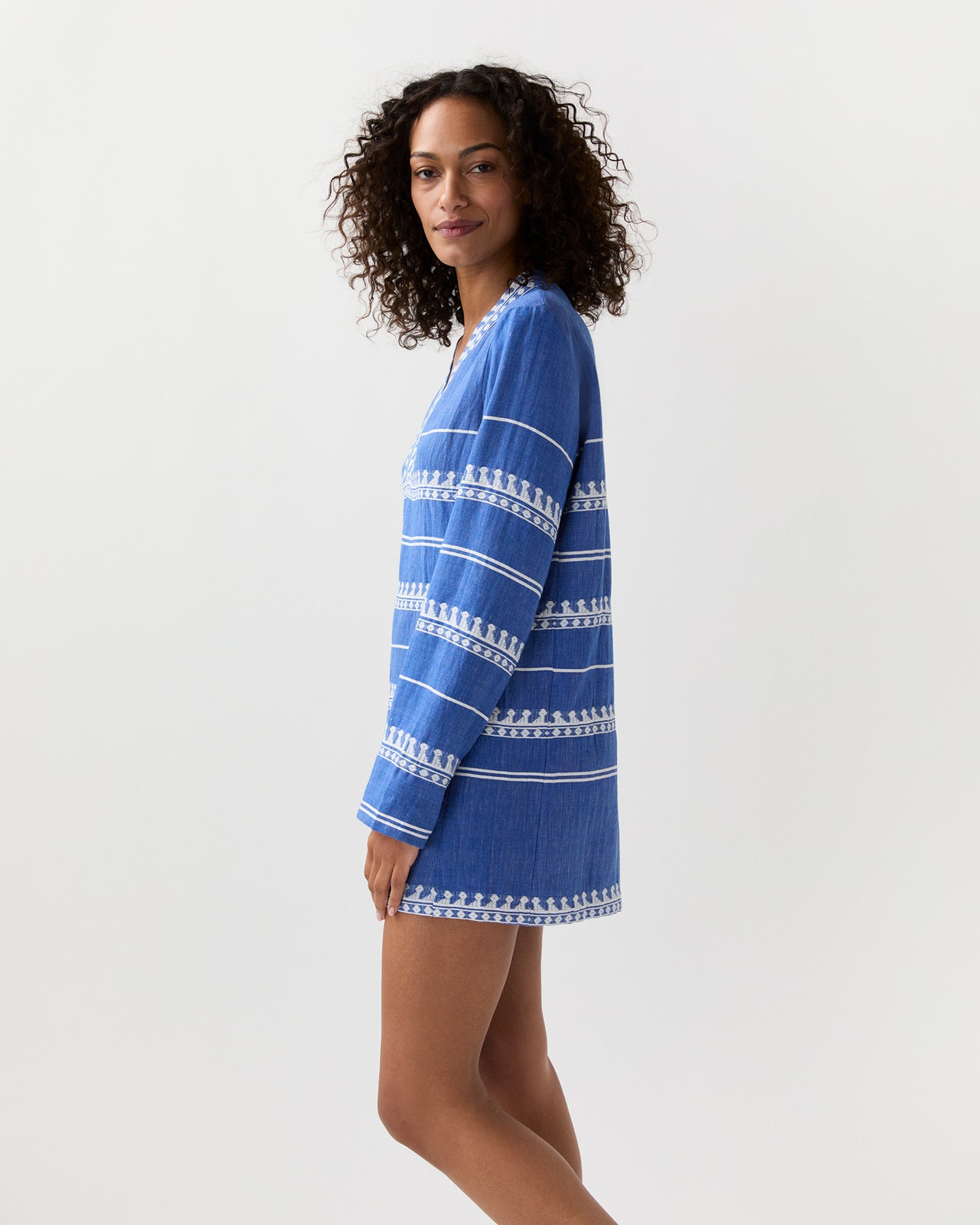 Raey Column Dress in Tebibi Blue