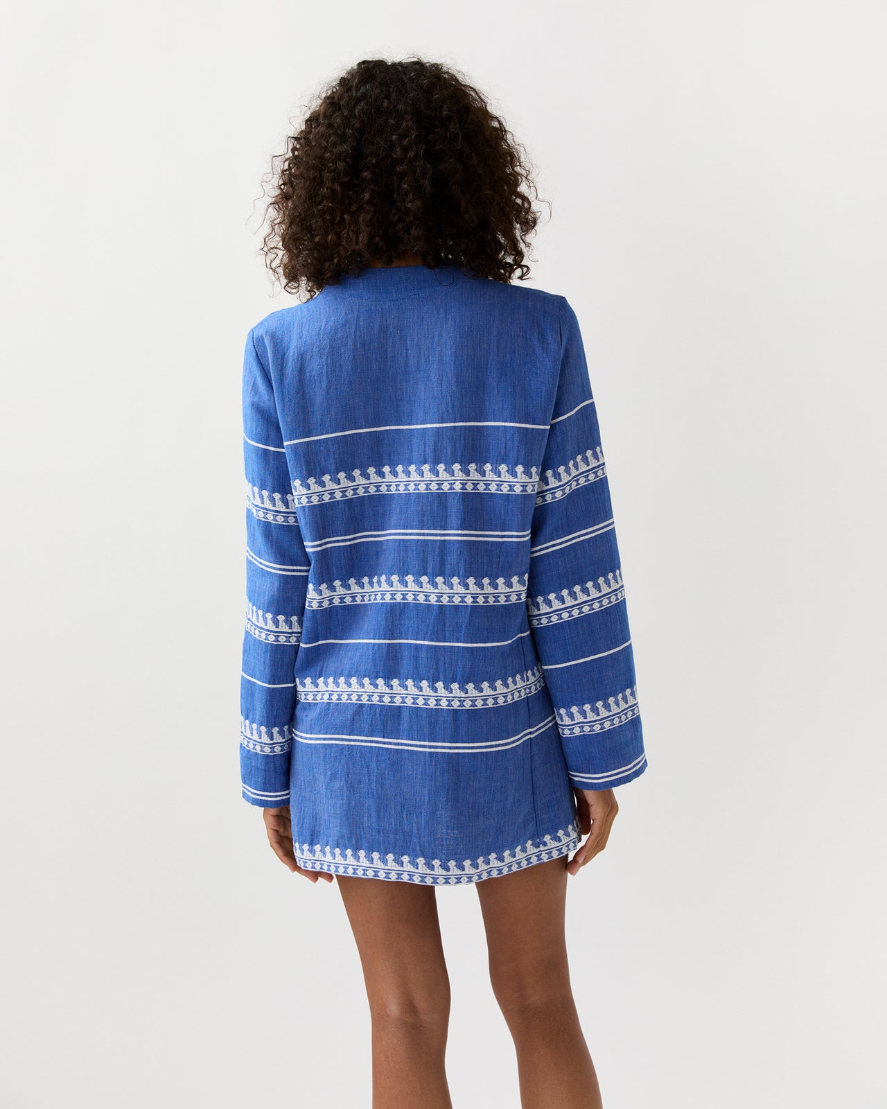 Raey Column Dress in Tebibi Blue