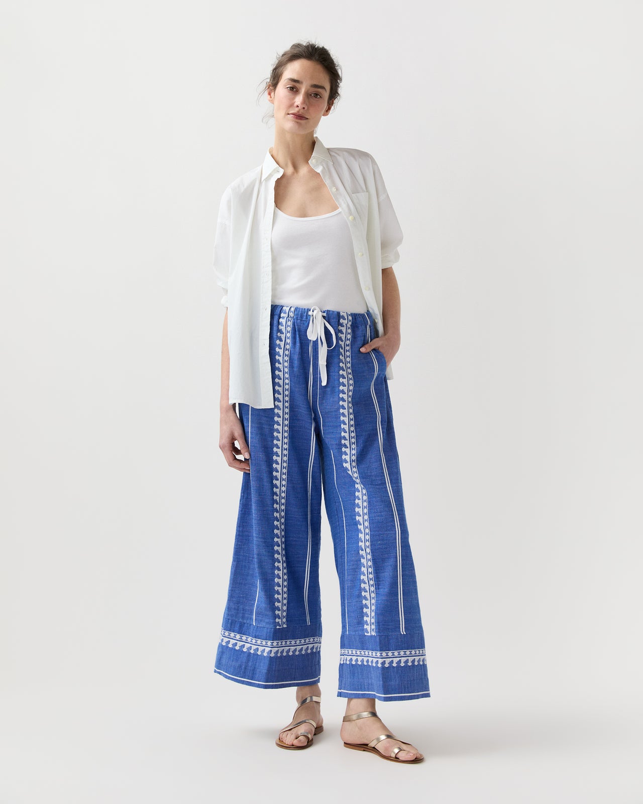 Desta Pant in Tebibi Blue