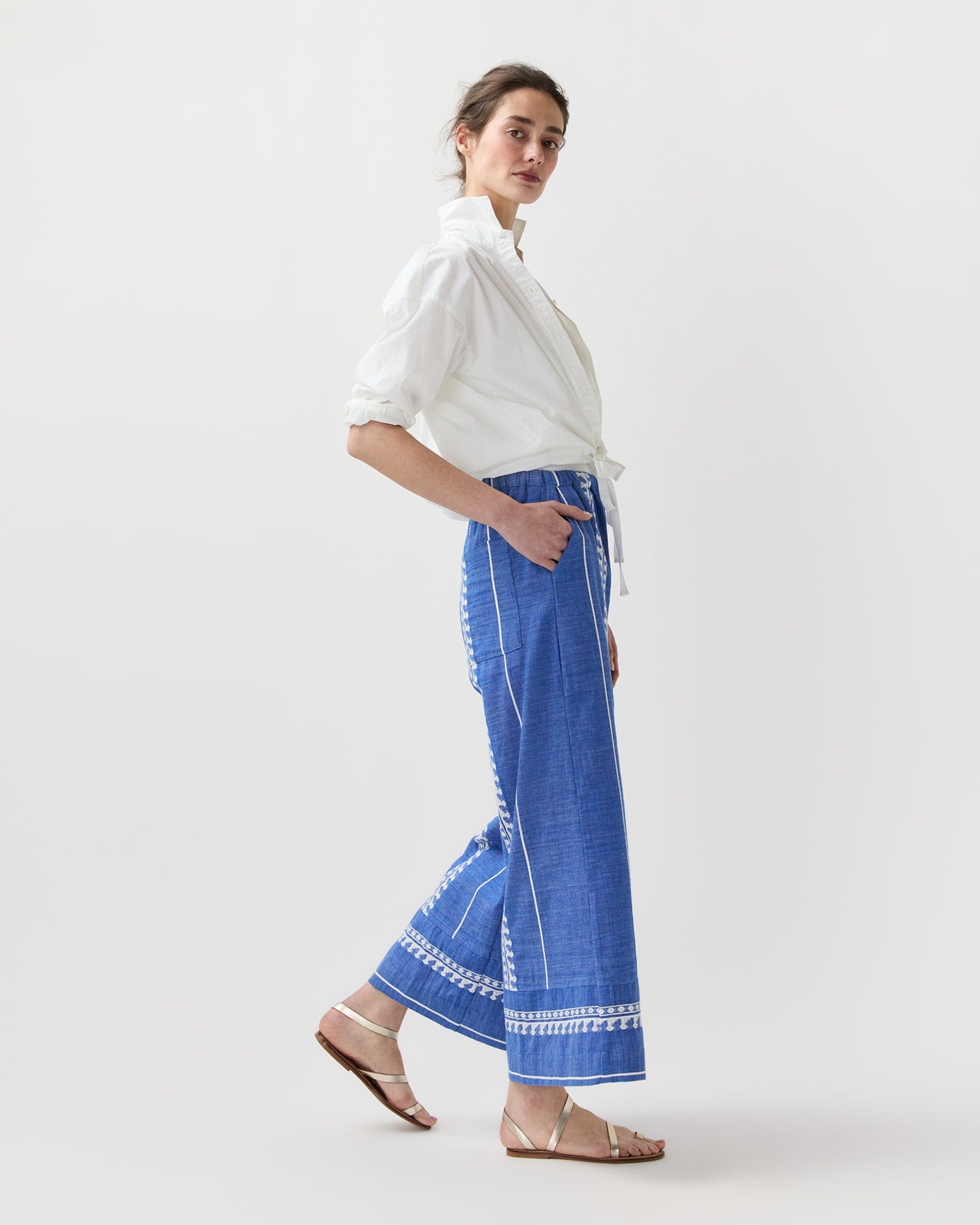 Desta Pant in Tebibi Blue