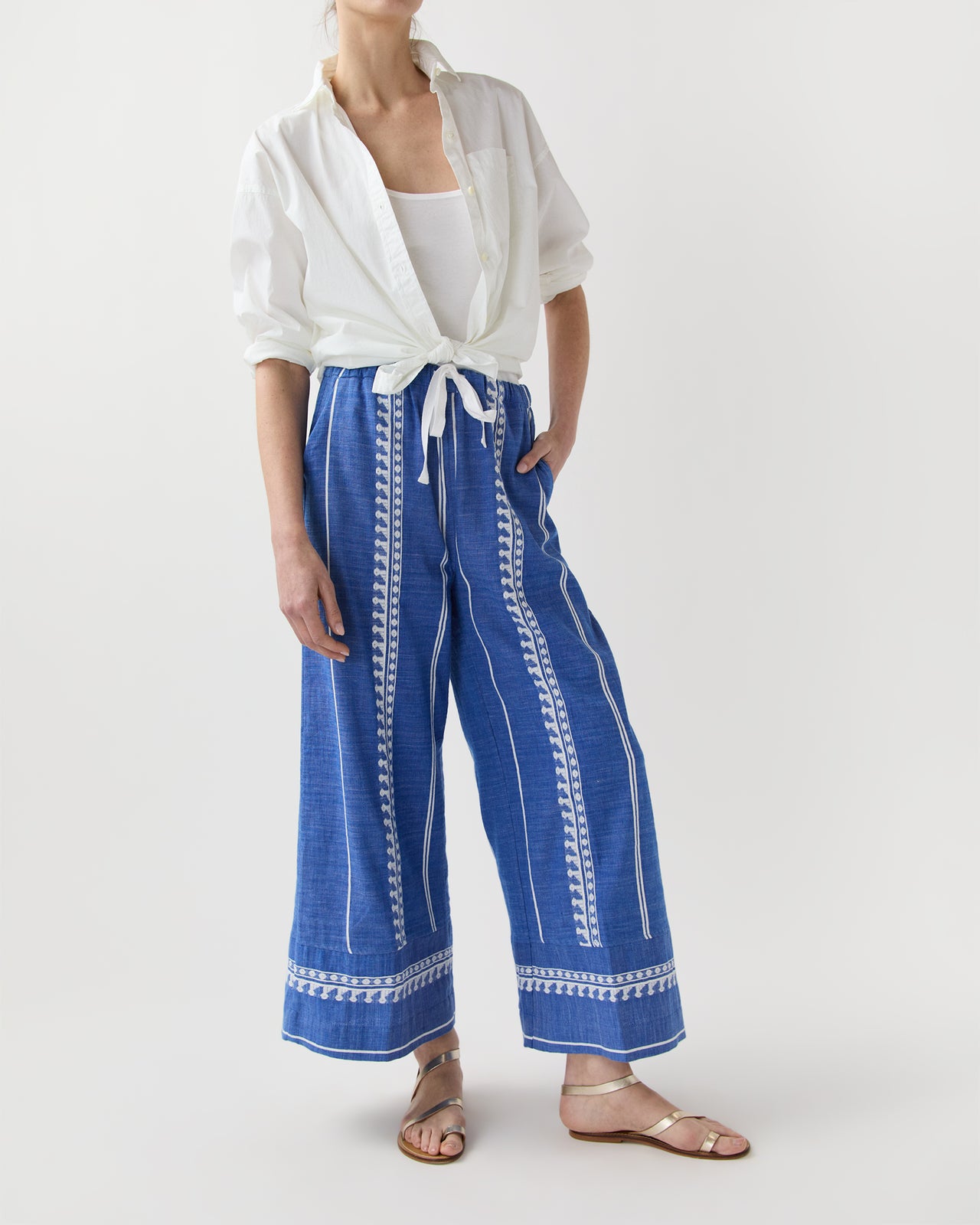 Desta Pant in Tebibi Blue