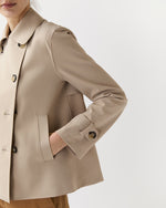 Load image into Gallery viewer, Cropped Trench Coat in Sand

