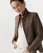 Load image into Gallery viewer, Stand Up Collar Blazer in Brown
