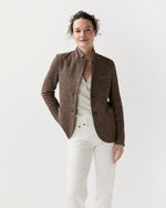 Load image into Gallery viewer, Stand Up Collar Blazer in Brown
