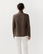 Load image into Gallery viewer, Stand Up Collar Blazer in Brown
