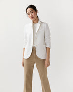 Load image into Gallery viewer, Stand Up Collar Blazer in Off White
