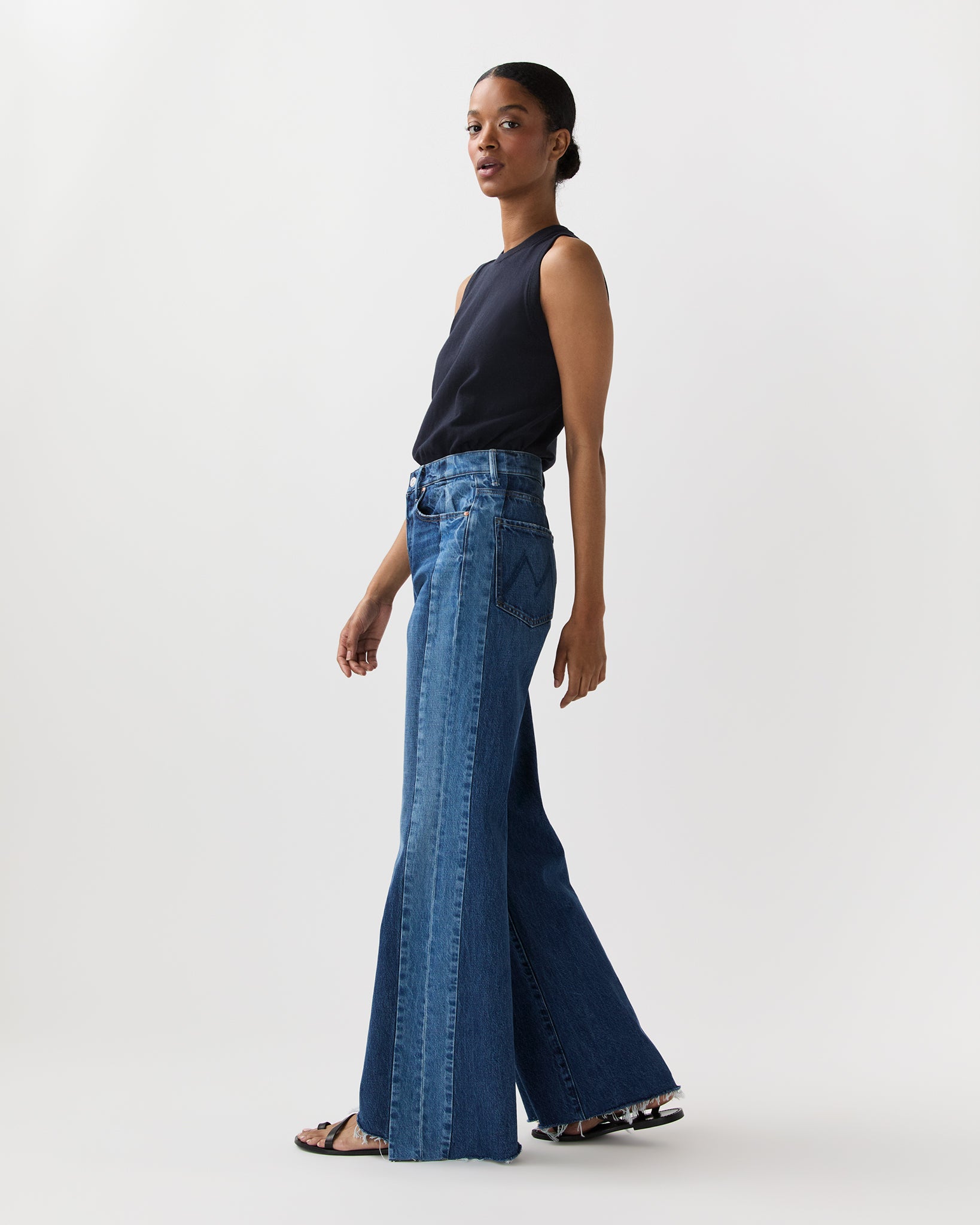 バッグ JESSA MAE ALFECHE   JEANS The Tux Sidestepper Sneak Fray Jean in Double Take | Shop Ann Mashburn