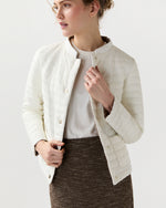 Load image into Gallery viewer, Matte/Shiny Reversible Short Jacket in White
