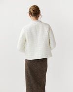 Load image into Gallery viewer, Matte/Shiny Reversible Short Jacket in White

