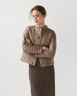 Load image into Gallery viewer, Matte/Shiny Reversible Short Jacket in White
