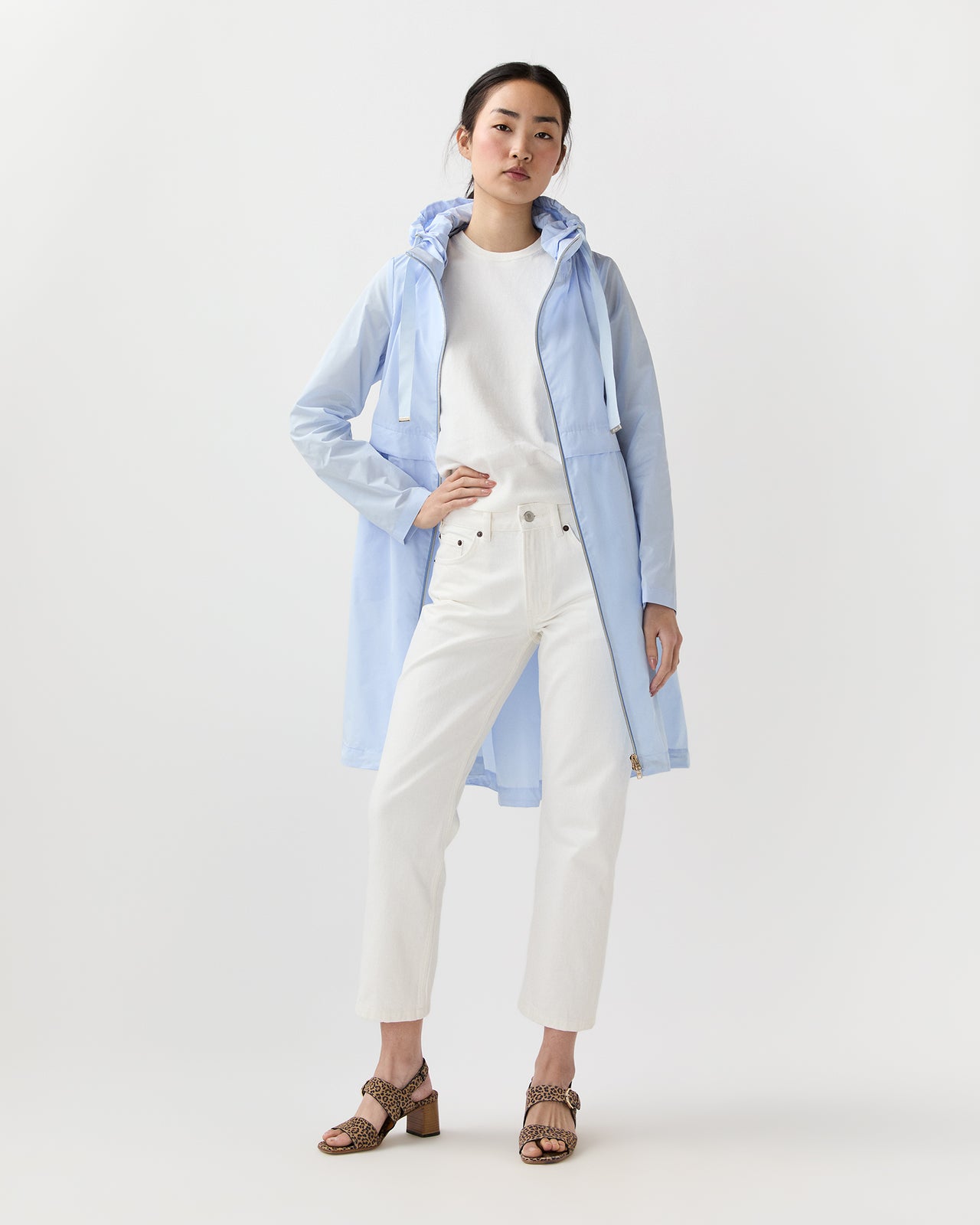 Techno Taffeta Jacket in Light Blue