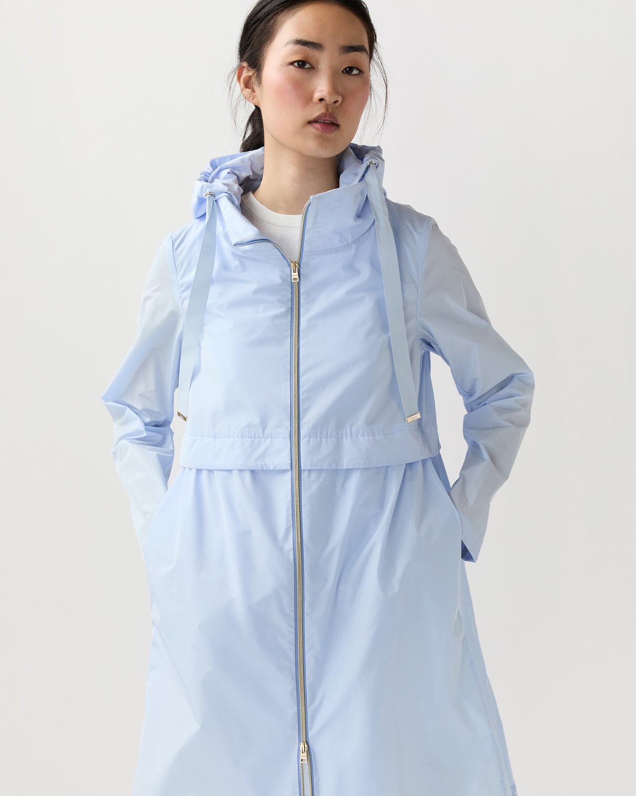 Techno Taffeta Jacket in Light Blue