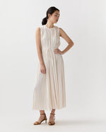 Load image into Gallery viewer, Fianna Pleated Midi Dress in Cowrie
