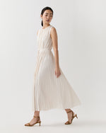 Load image into Gallery viewer, Fianna Pleated Midi Dress in Cowrie
