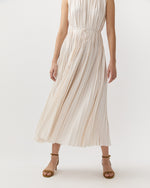 Load image into Gallery viewer, Fianna Pleated Midi Dress in Cowrie
