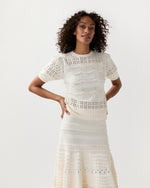 Load image into Gallery viewer, Marcelena Eyelet Top in Cowrie
