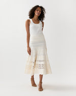 Load image into Gallery viewer, Annisa Eyelet Skirt in Cowrie
