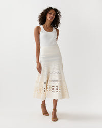 Annisa Eyelet Skirt in Cowrie